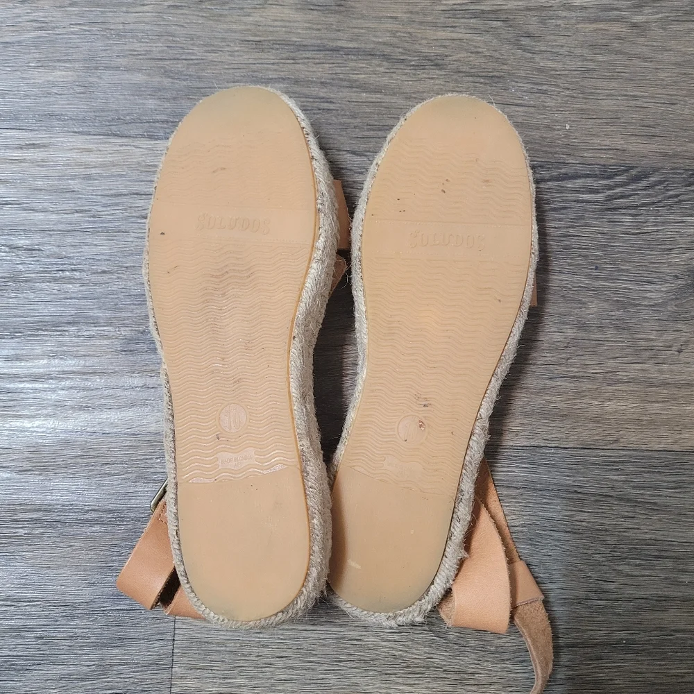 Soludos Tan Leather Espadrille Sandal